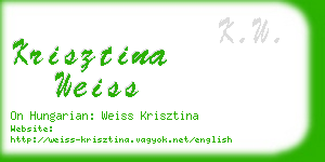 krisztina weiss business card